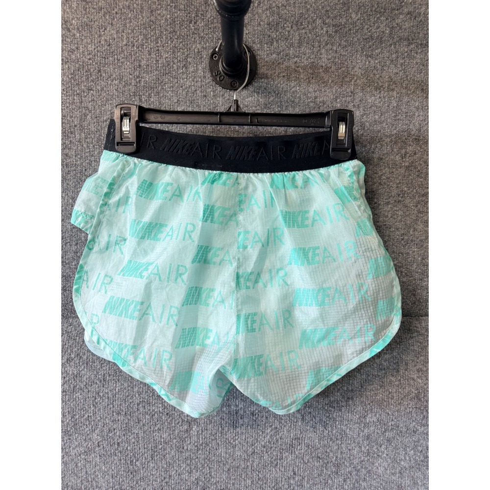 Nike Air Womens 2-in-1 Running Shorts Aqua Blue Logo Print CT7366-336 Size S - Picture 4 of 5
